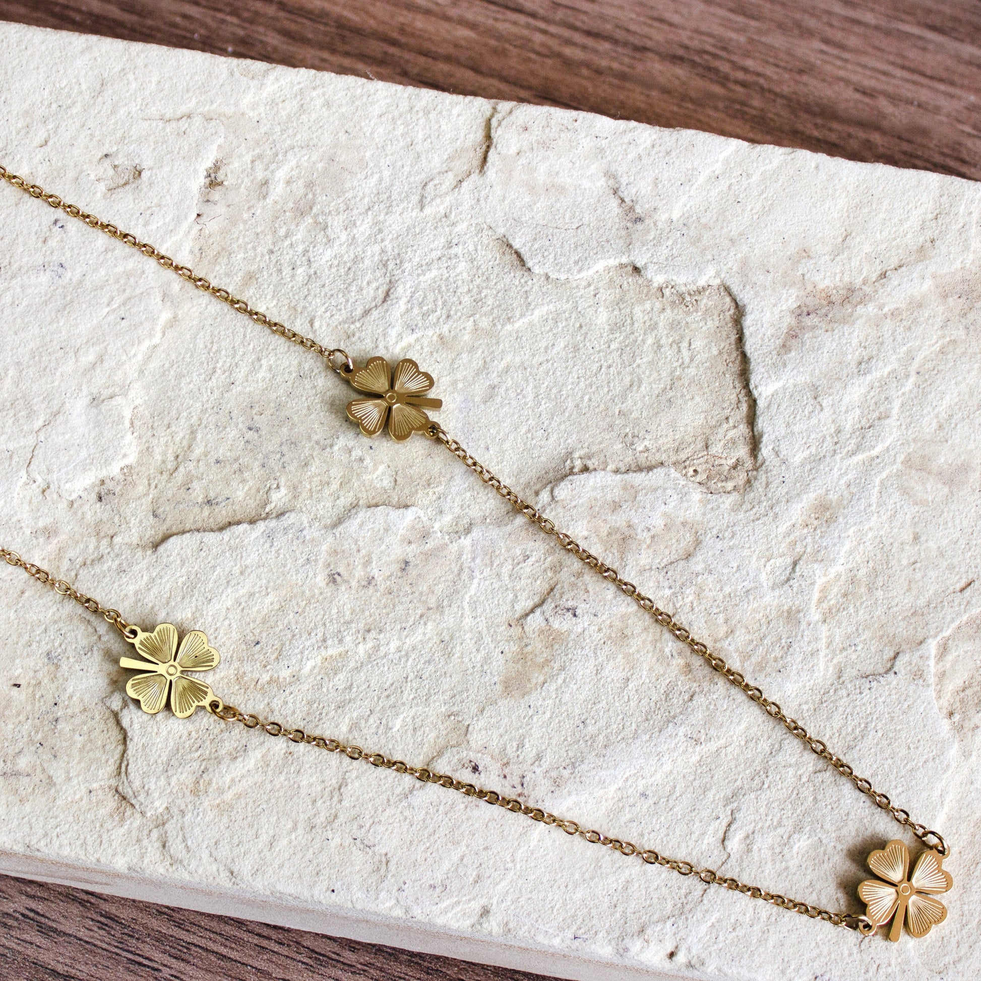 Elegant gold-plated necklace with flower details, a delightful piece of jewellery/jewelry by Dahlia Jewels, with free delivery in Nairobi, #gorgeouseveryday.