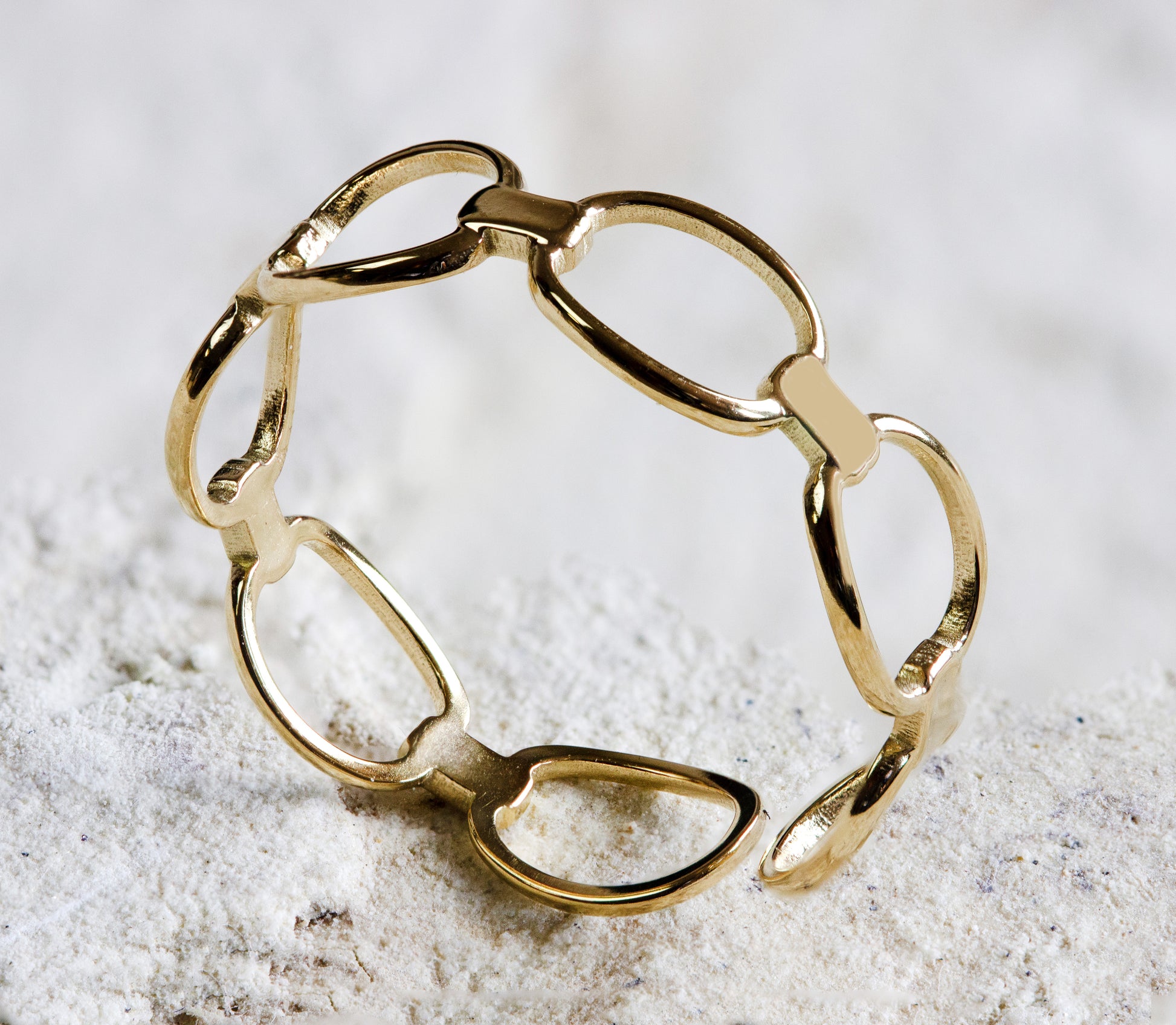 Chic gold-plated ring with asymmetrical links, a trendy jewellery/jewelry choice, Dahlia Jewels, free delivery across Nairobi, #gorgeouseveryday.